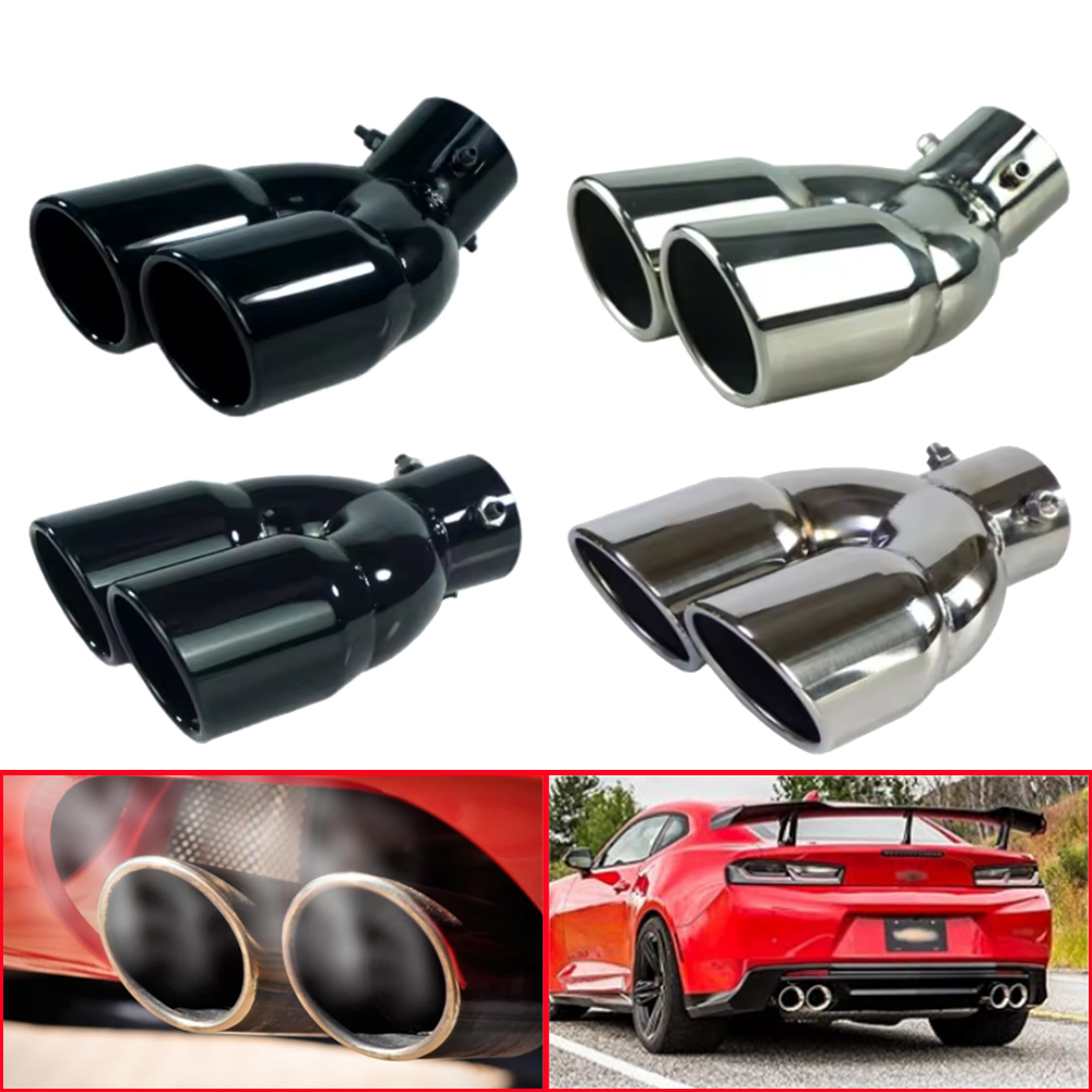 Exhaust Wrap Titanium - Embout d'échappement arrière universel à Double