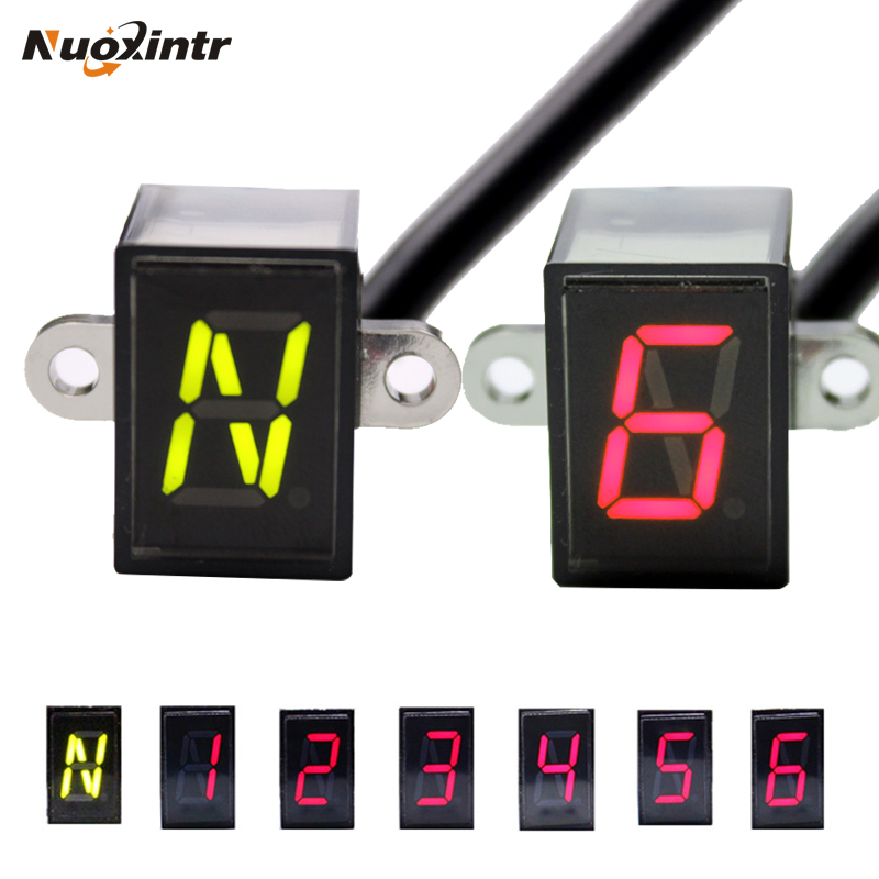 Gear Indicator Display - Nuoxintr 6 vitesses noir universel Moto