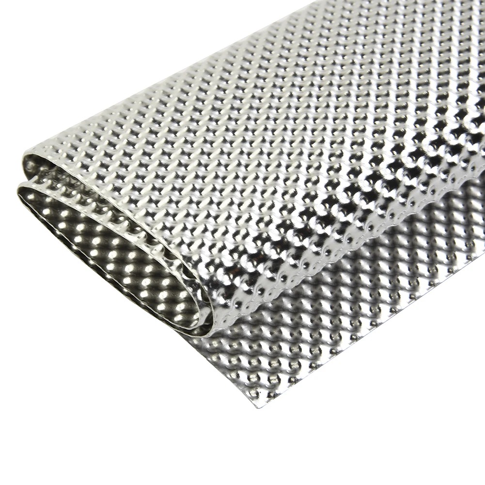 Exhaust Wrap Titanium - Bouclier thermique en aluminium gaufré, protection