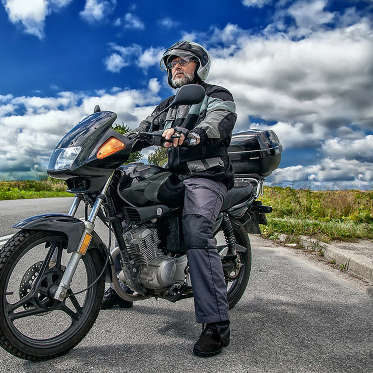 Motorcycle Gear Slipping - Protège-chaussures de moto réglable noir en